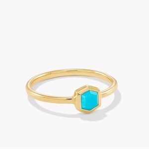 Kendra Scott Davie 18K Gold Vermeil Band Ring in Turquoise